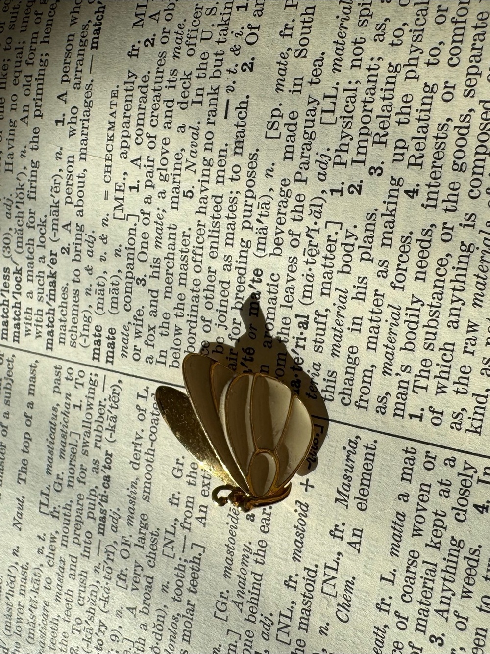 Gold Butterfly Brooch - Elegant Women's Jewelry